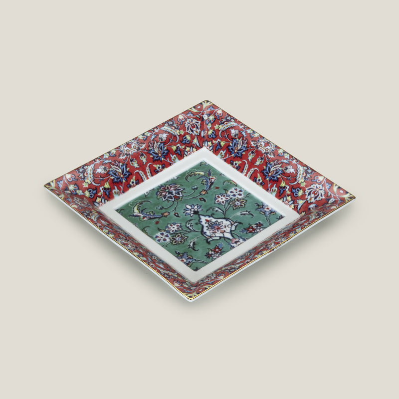 Tabriz Pink & Teal Serving Platter