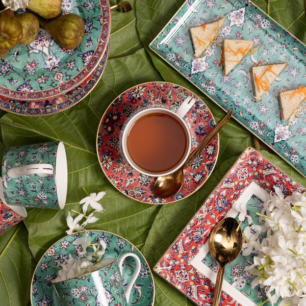 Tabriz Pink & Teal Serving Platter