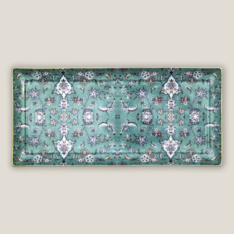 Tabriz Teal Serving Platter