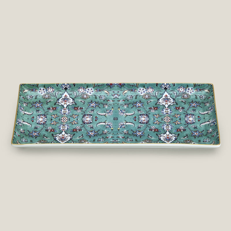 Tabriz Teal Serving Platter