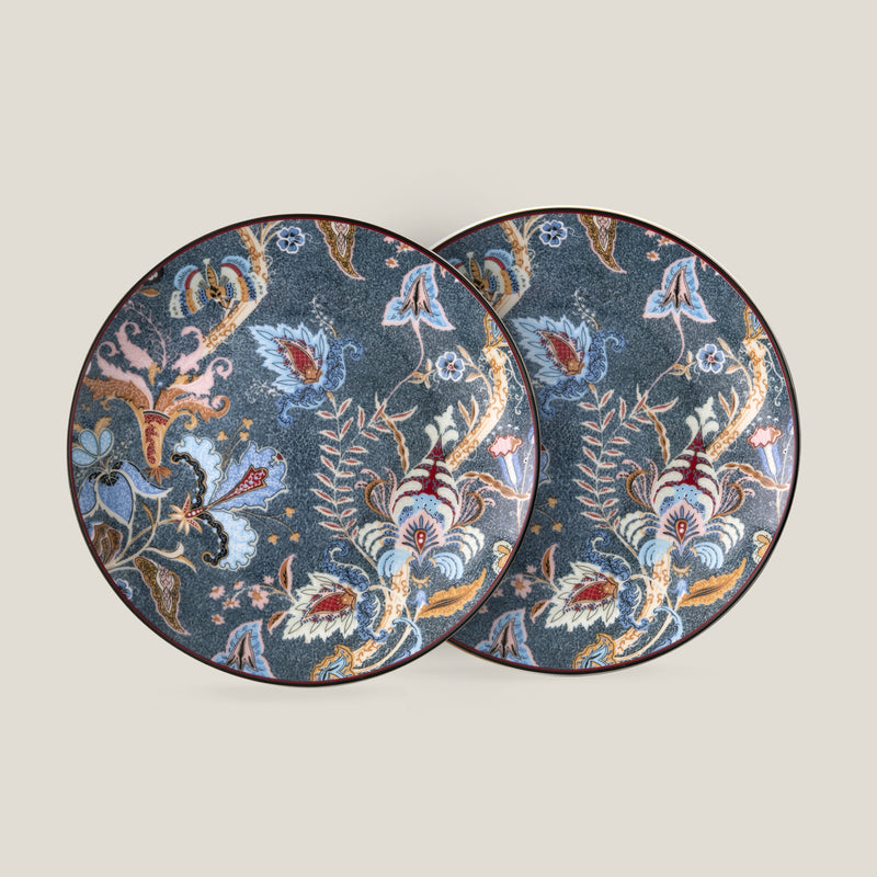 Wildflower Blue Printed Quarter Plate Set of 2