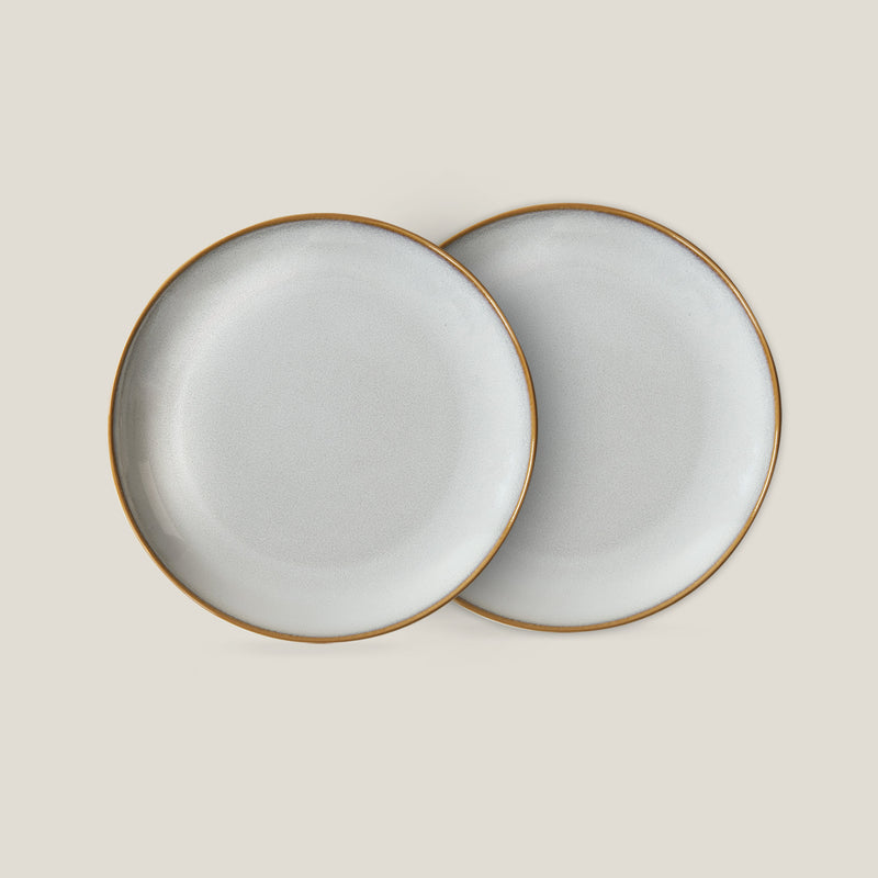 Aster Grey Quarter Plate Set of 2