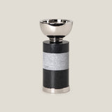 Coluna Grey & Nickel Candle Holder S