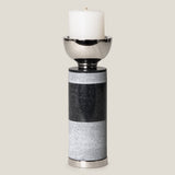 Coluna Grey & Nickel Candle Holder L