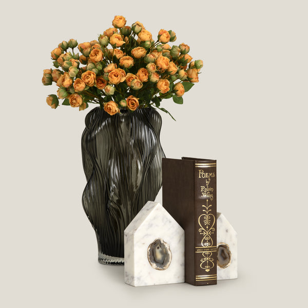 Othello White Bookend Set of 2