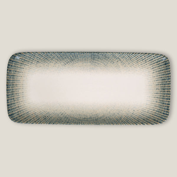 Sway Blue Ceramic Snack Platter L