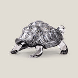 Duccio Di Segna Black & Silver Crystal Tortoise Sculpture