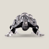 Duccio Di Segna Black & Silver Crystal Tortoise Sculpture