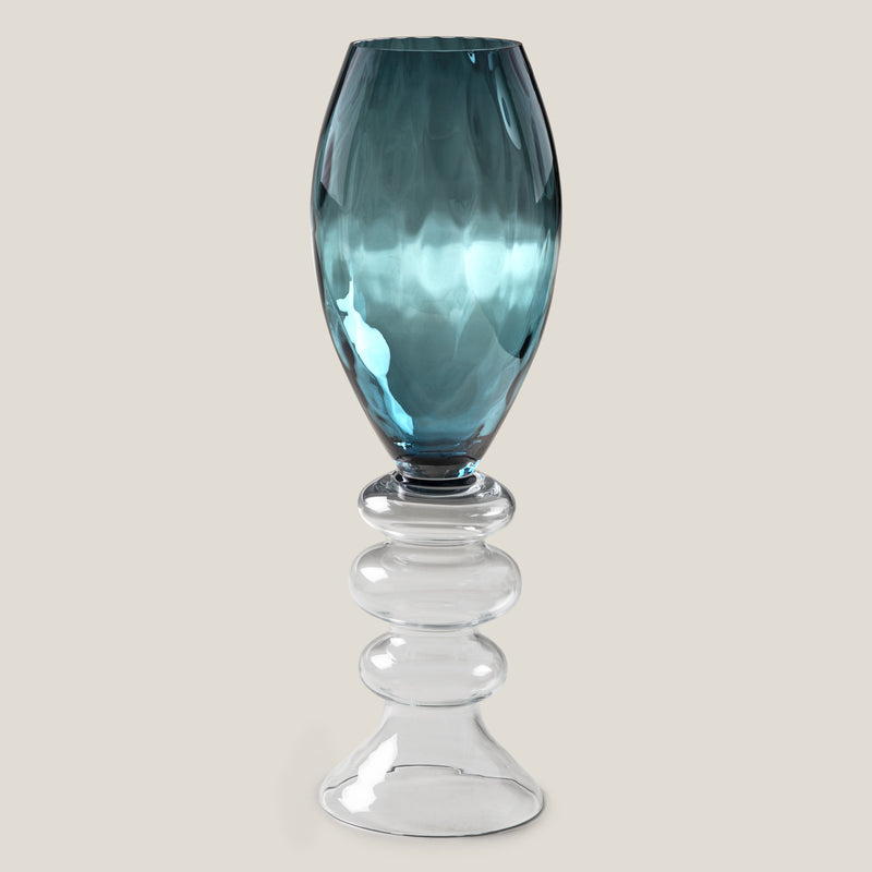 Camilla Teal Glass Floor Vase