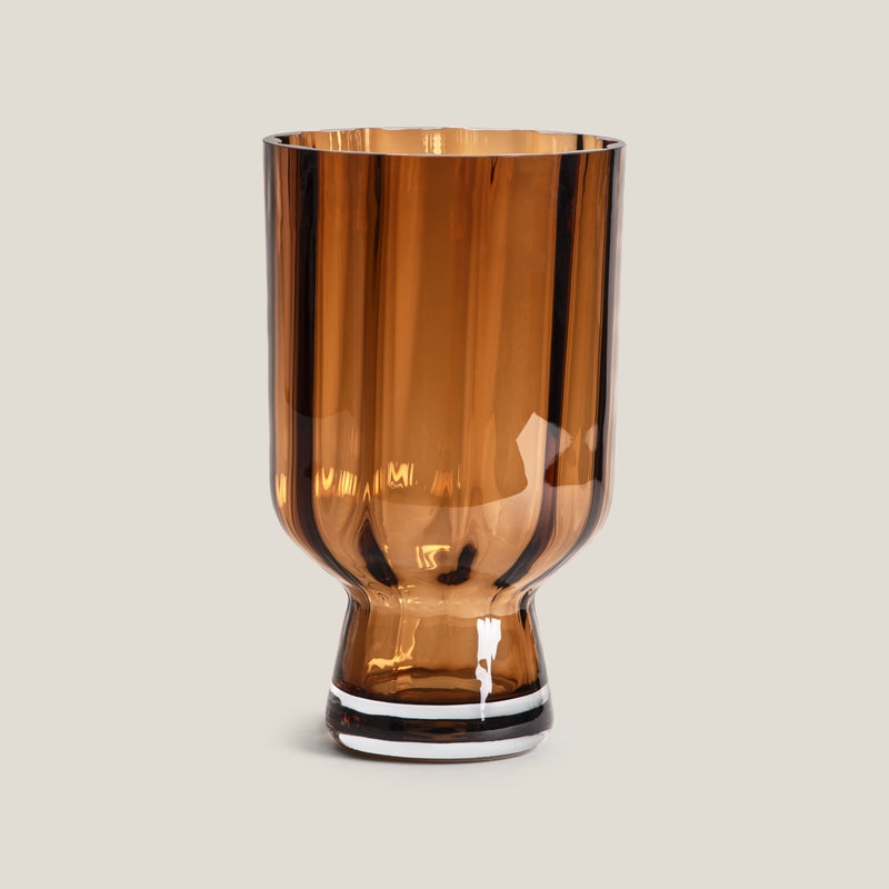 Twilight Amber Glass Hurricane