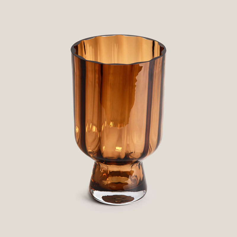 Twilight Amber Glass Hurricane