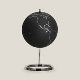 Blackboard Black & Nickel Globe