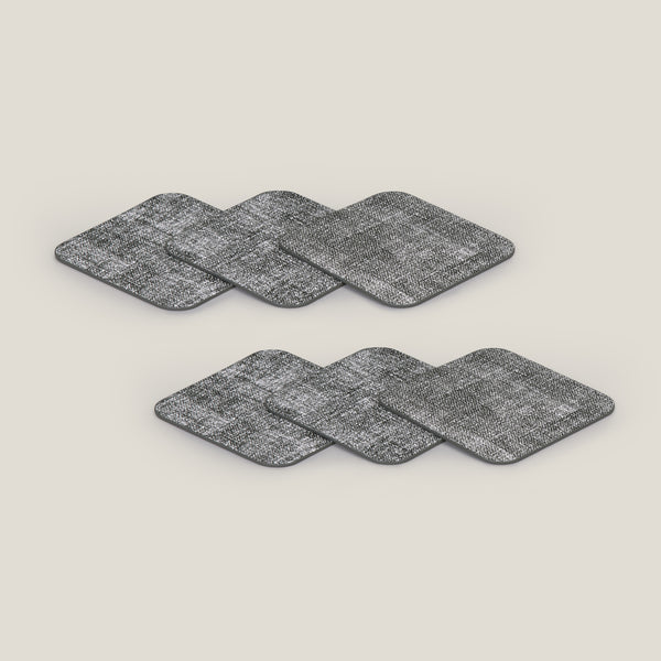 Luxe Textura Grey Coaster Set of 6