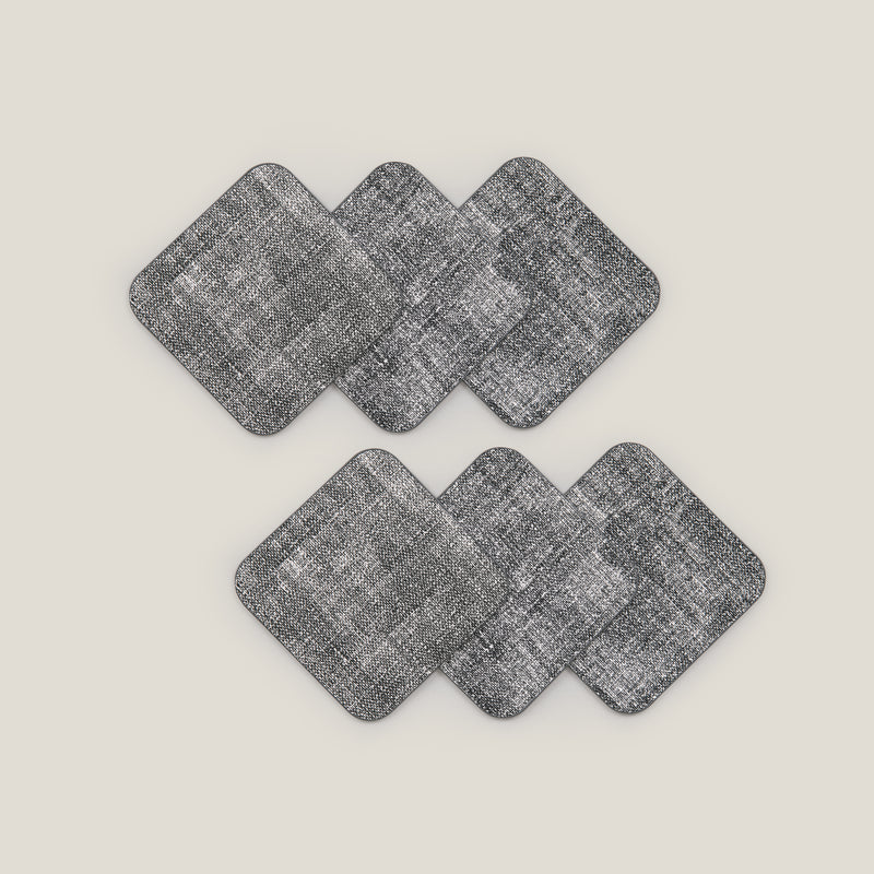 Luxe Textura Grey Coaster Set of 6