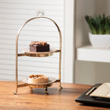 Oro Gold 2 Tier Cake Stand