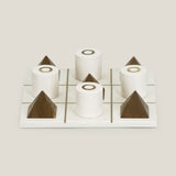 Lucite White & Brown Tic Tac Toe