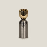 Celebration Grey & Gold Candle Holder S