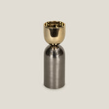 Celebration Grey & Gold Candle Holder S