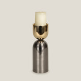 Celebration Grey & Gold Candle Holder S