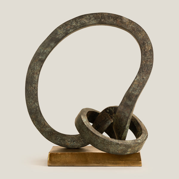 Mobius Antique Green Sculpture