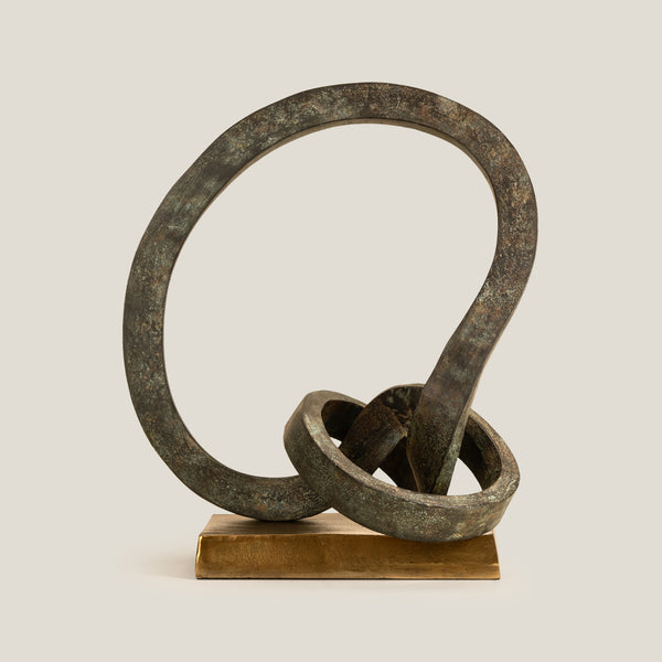 Mobius Antique Green Sculpture