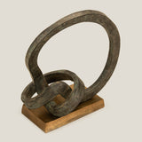 Mobius Antique Green Sculpture