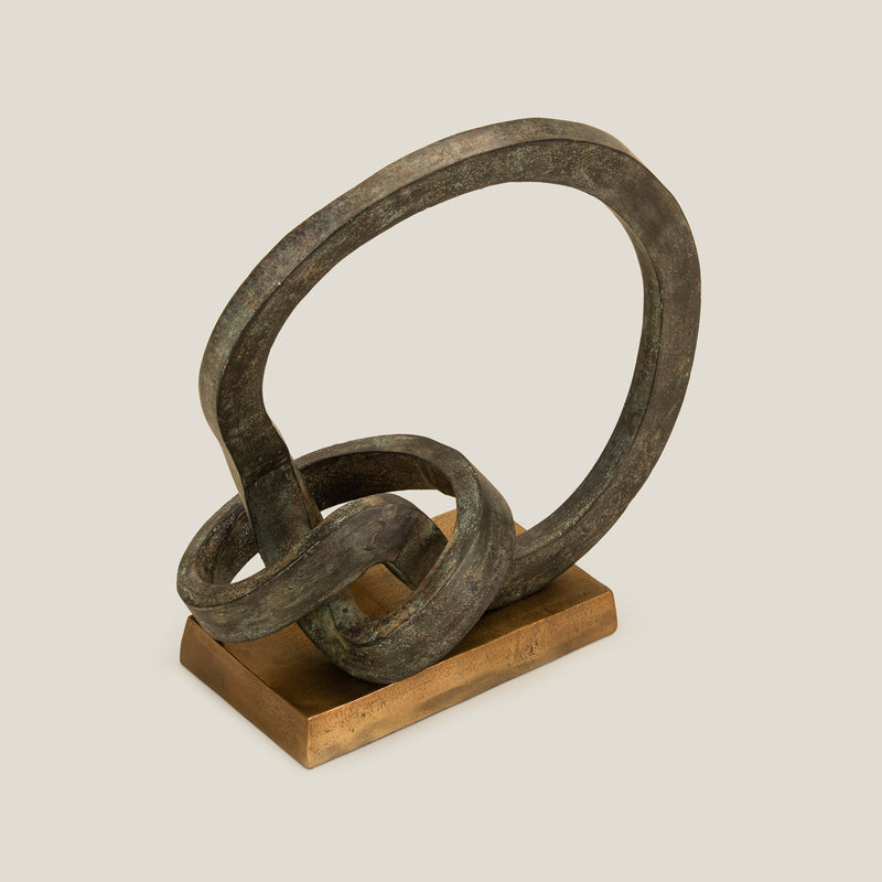 Mobius Antique Green Sculpture