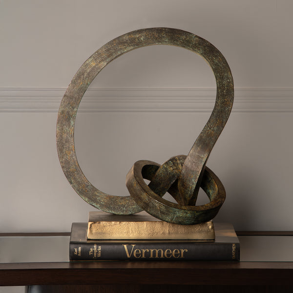 Mobius Antique Green Sculpture