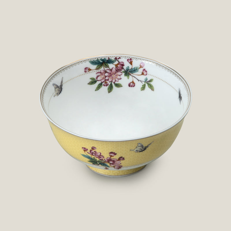 Sakura Yellow Serving Bowl