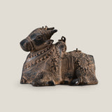 Lord Nandi Antique Grey Sculpture