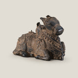 Lord Nandi Antique Grey Sculpture