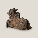 Lord Nandi Antique Grey Sculpture