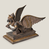 Lord Garud Antique Grey Sculpture