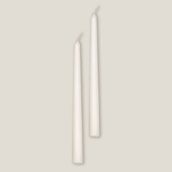 Helix White Taper Candle Set of 2