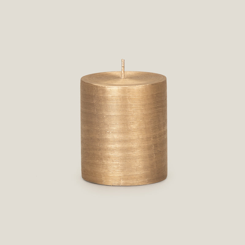 Shimmer Gold Pillar Candle