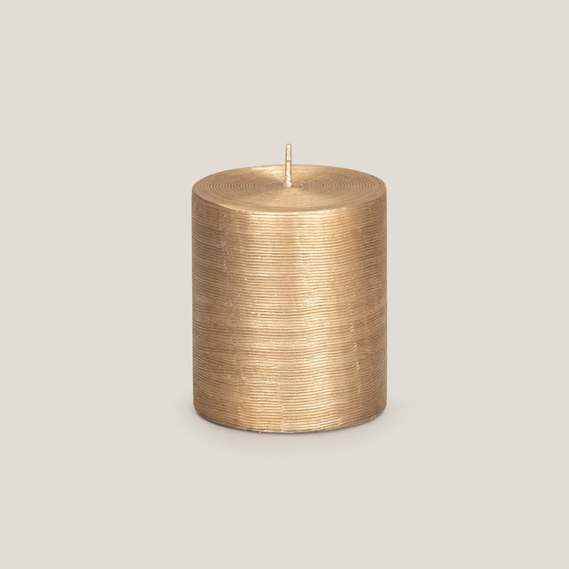 Shimmer Gold Pillar Candle