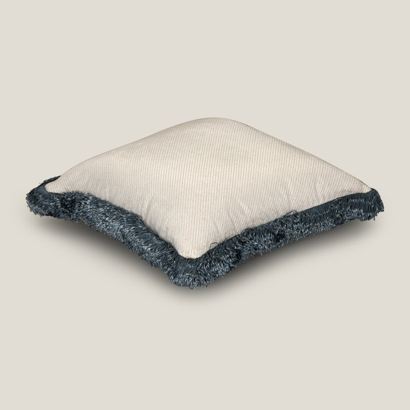 Omna Blue & Off White Reversible Cushion Cover