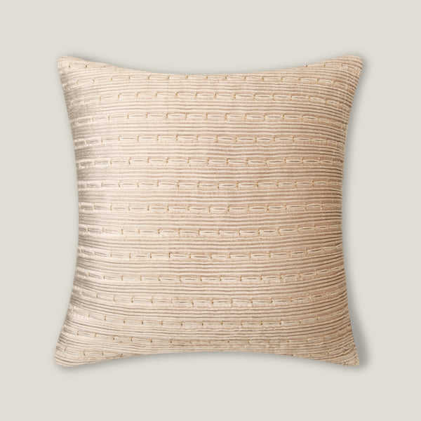 Arhav Off White Pleated Cushion Cover