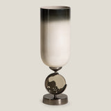 Crescent Olive Green & Aged Brass Vase