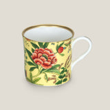 Flores Yellow Bone China Mug Set of 2