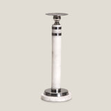 Acme Off White & Nickel Candle Holder