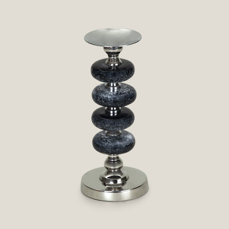 Glory Black & Grey Candle Holder