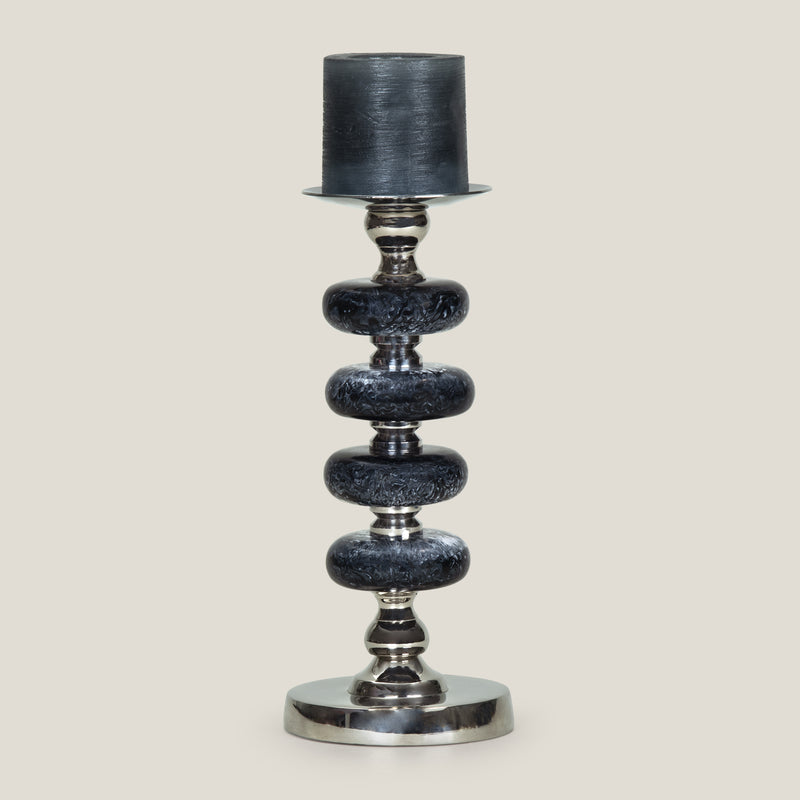 Glory Black & Grey Candle Holder