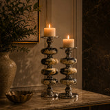 Glory Beige Off White & Grey Candle Holder