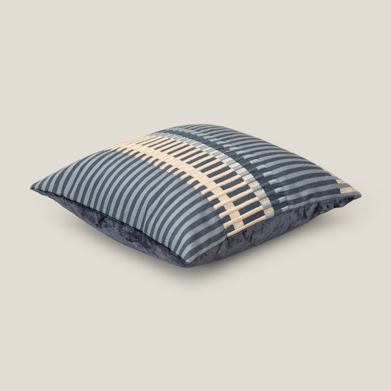 Aegean Blue Emb. Cushion Cover