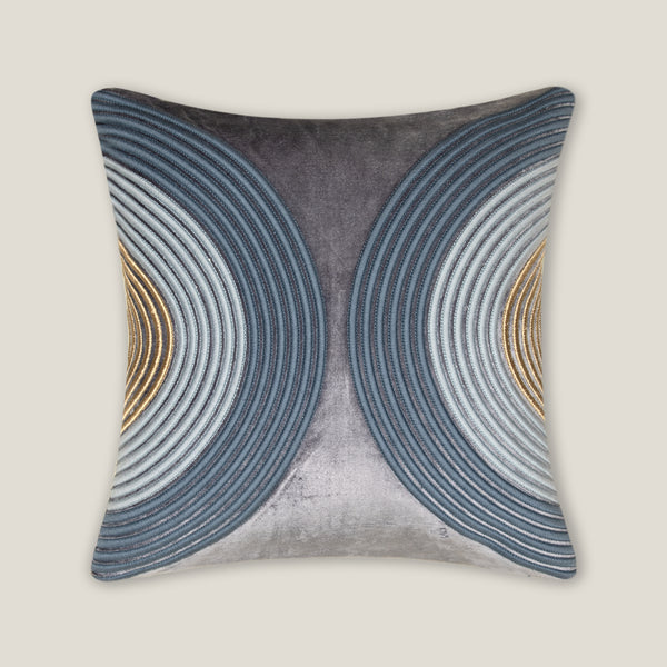 Pacific Blue Emb. Cushion Cover