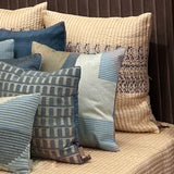 Majorelle Beige & Blue Emb. Euro Cover