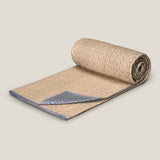 Savoy Beige & Blue Reversible Bedspread