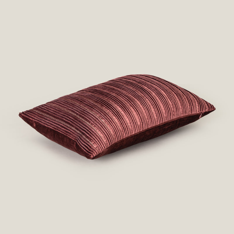 Danica Rust Pleated Cushion Cover