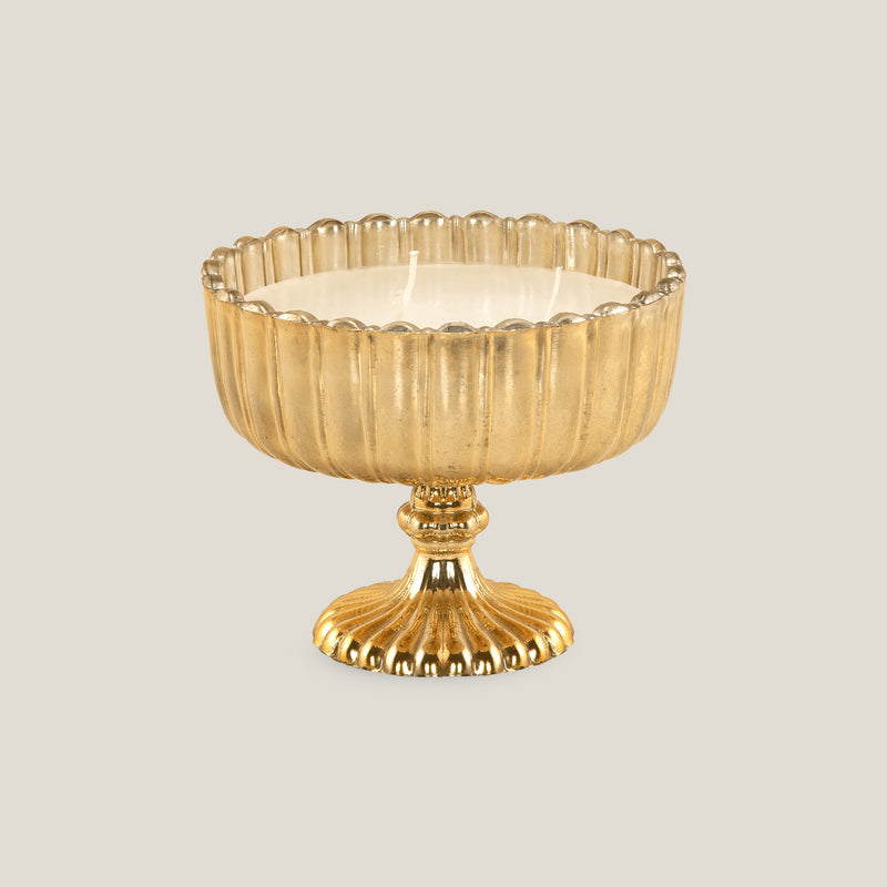 Mogra Gold Scented Glass Bowl Candle Jar Small